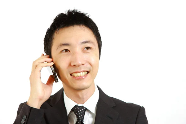 Japanese businessman with smartphone　 — Stock Photo, Image